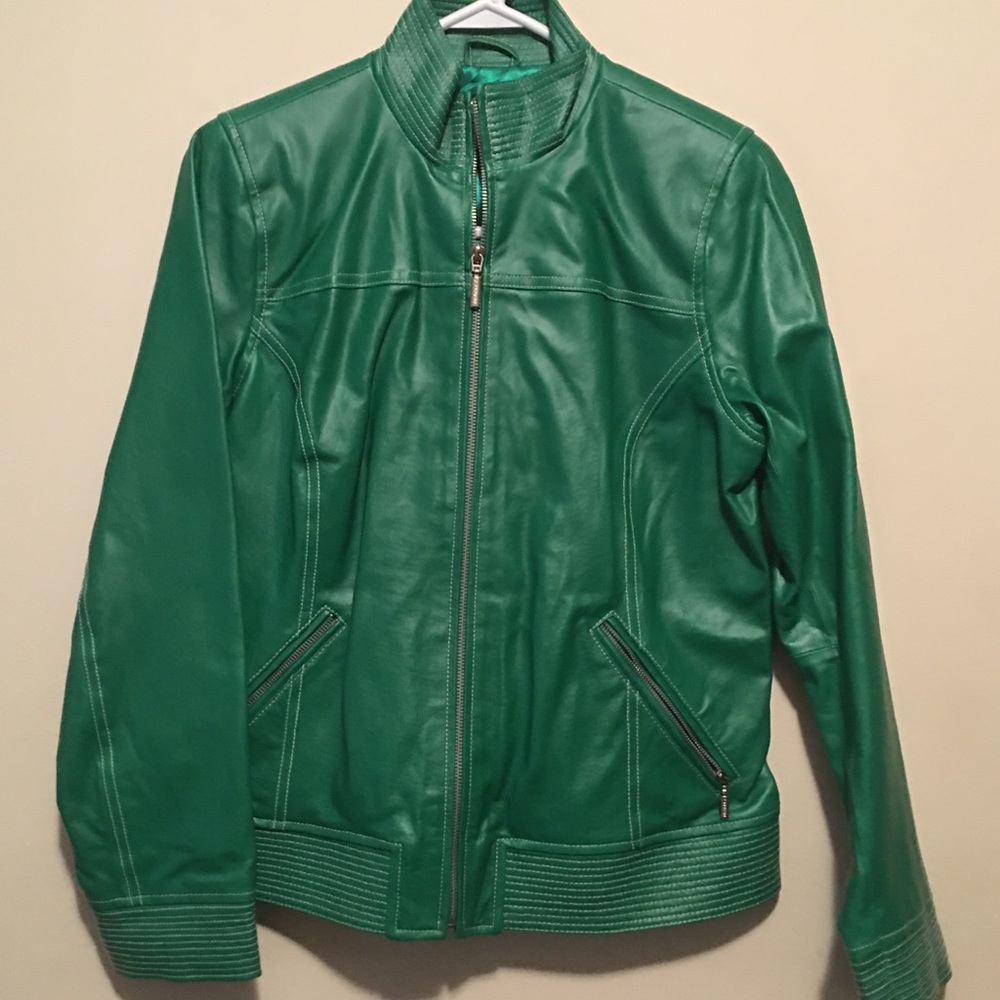 Green “Bradley Bayou” Leather Jacket